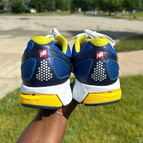 New Balance 890 Boston Marathon Men’s Running Shoes Size 14 Blue Yellow - Picture 13 of 16